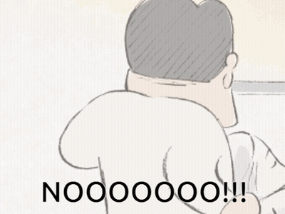 Cartoon Person Holding Paper Saying Noooooo GIF