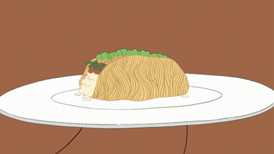 Cartoon Person Holding Plate GIF