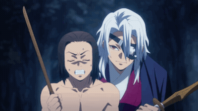 Cartoon Person Holding Sword Saying Thunder Breathing Fourth Form Distant Thunder GIF