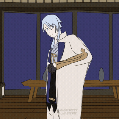 Cartoon Person Holding White Item @Lagmasterize GIF