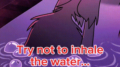 Cartoon Person In Bathtub Saying Try Not To Inhale The Water GIF