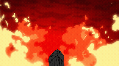 Cartoon Person In Front Of Red And Yellow Background GIF