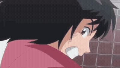 Cartoon Person In Red Shirt Close Up GIF