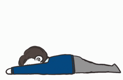 Cartoon Person Laying On Back With Arms Outstretched GIF