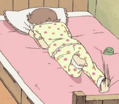 Cartoon Person Laying On Bed With Feet Up GIF
