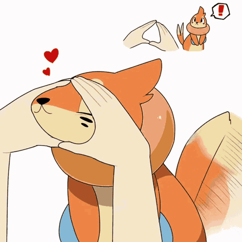 Cartoon Person Petting Fox GIF