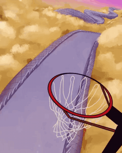 Cartoon Person Playing Basketball With Hoop GIF