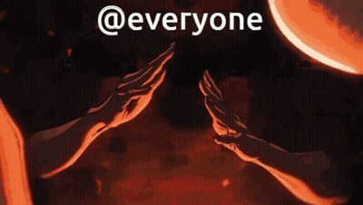 Cartoon Person Reaching Out With @Everyone GIF