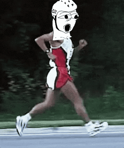 Cartoon Person Running With Helmet Saying Sdc GIF