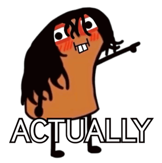 Cartoon Person Saying Actually GIF