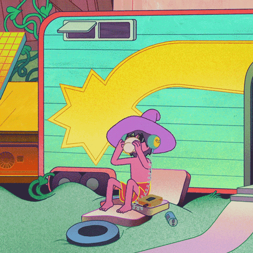 Cartoon Person Sitting On Couch GIF