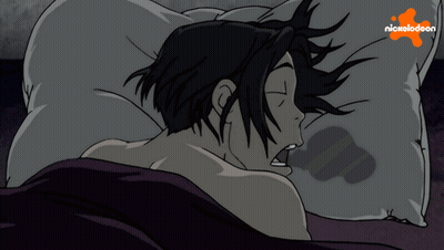 Cartoon Person Sleeping With Nickelodeon Logo GIF