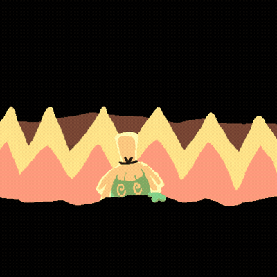 Cartoon Person Standing By Fire GIF