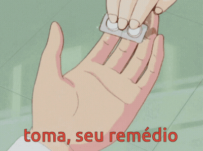 Cartoon Person Taking Pill Toma Seu Remedio GIF