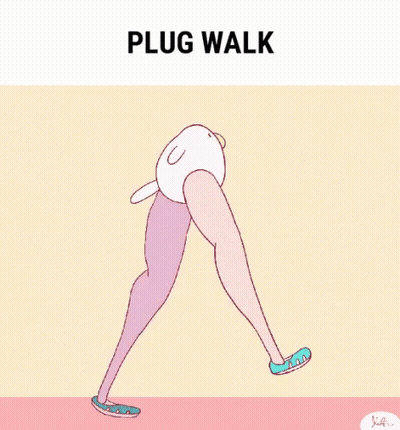 Cartoon Person Walking Plug Walk GIF
