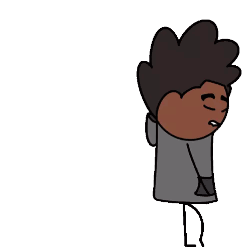 Cartoon Person Wearing Hoodie Sticker