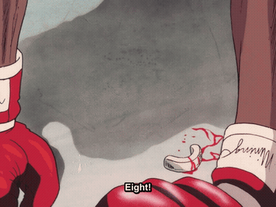 Cartoon Person With Bloody Foot Eight GIF