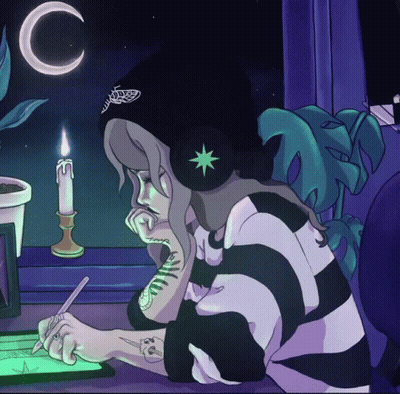 Cartoon Person With Candle GIF