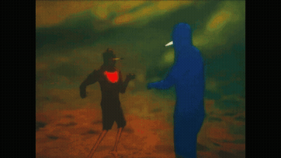 Cartoon Person With Check Mark Next To True Button GIF