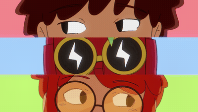 Cartoon Person With Glasses And Lightning Bolt GIF