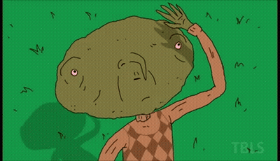 Cartoon Person With Potato Head GIF