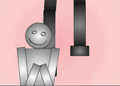 Cartoon Person With Smiley Face GIF