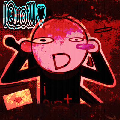 Cartoon Person With Word Quoti Above GIF