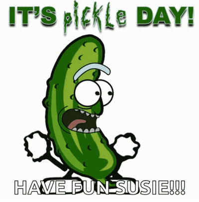 Cartoon Pickle Says It's Pickle Day Have Fun Susie GIF