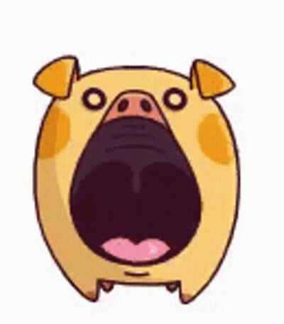 Cartoon Pig Mouth Open Tongue Out GIF