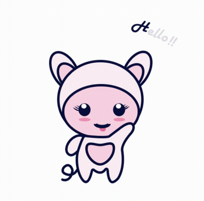Cartoon Pig Saying Hello GIF