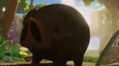 Cartoon Pig Standing in Woods