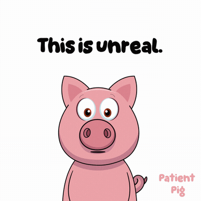 Cartoon Pig This Is Unreal GIF