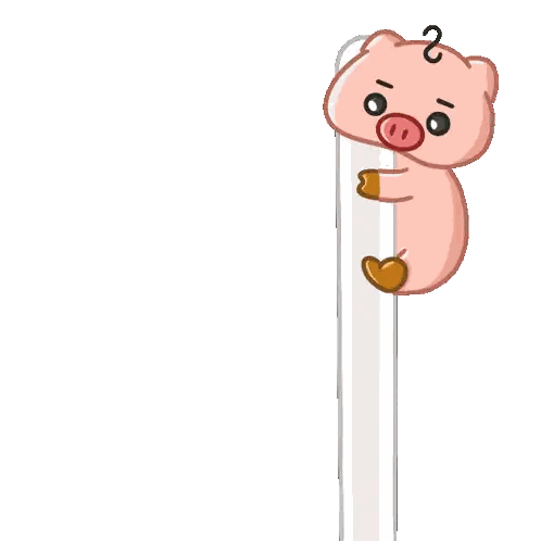 Cartoon Pig With Number 2 Hanging Sticker