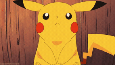 Cartoon Pikachu Sitting On Wooden Floor GIF