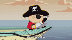 Cartoon Pirate Sailing Ship