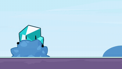 Cartoon Plant And Cube GIF
