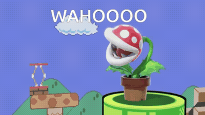 Cartoon Plant Open Mouth Saying Wahoooo GIF