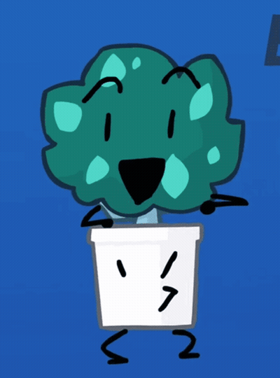 Cartoon Plant With Face GIF