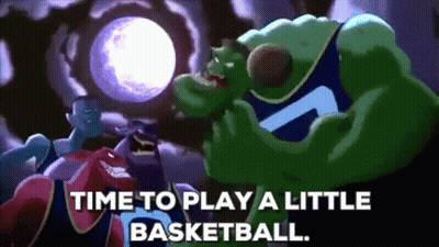 Cartoon Playing Basketball GIF