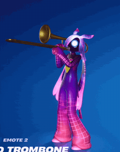 Cartoon Playing Trombone Emote 2 Trombone GIF