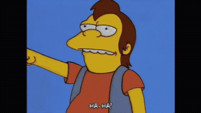 Cartoon Pointing At Building Saying Ha-Ha GIF