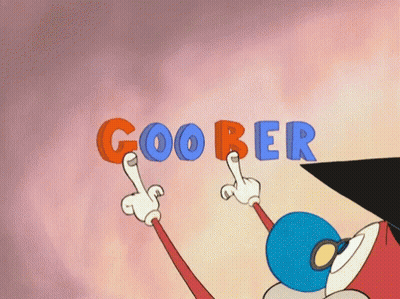 Cartoon Pointing At Word Coober GIF