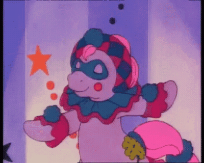 Cartoon Pony Dressed As Clown Dancing GIF