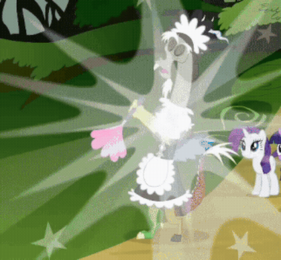 Cartoon Pony In Maid Costume GIF