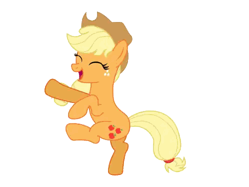 Cartoon Pony With Cowboy Hat And Apples Sticker