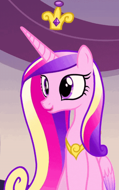 Cartoon Pony With Crown GIF