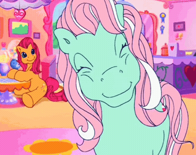 Cartoon Pony With Pink Mane GIF