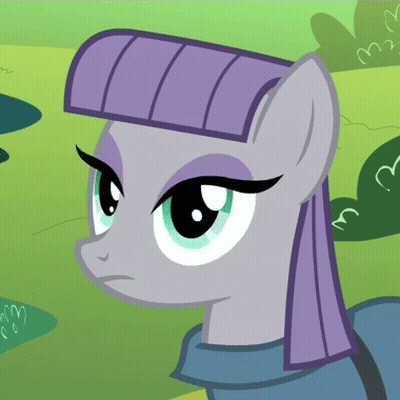 Cartoon Pony With Purple Mane And Blue Shirt GIF