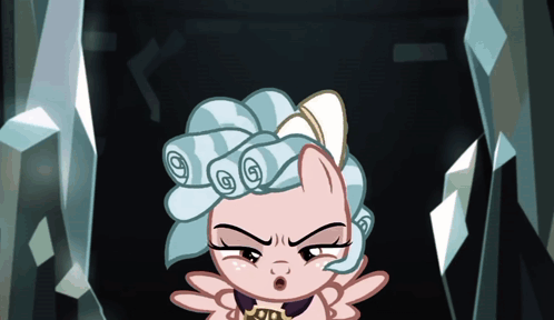 Cartoon Pony With SDD Necklace GIF