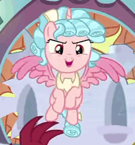 Cartoon Pony With Wings And Crown GIF